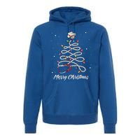 Nurse Stethoscope Christmas Tree Ornat Lights Funny Gift Premium Hoodie