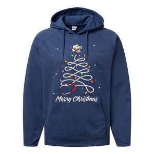 Nurse Stethoscope Christmas Tree Ornat Lights Funny Gift Performance Fleece Hoodie