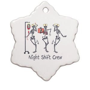 Night Shift Crew Funny Nurse Skeleton Great Gift Ceramic Star Ornament