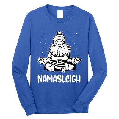 Namasleigh Santa Claus Namaste Yoga Gift Long Sleeve Shirt