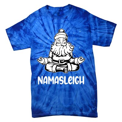 Namasleigh Santa Claus Namaste Yoga Gift Tie-Dye T-Shirt