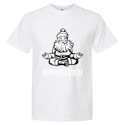 Namasleigh Santa Claus Namaste Yoga Gift Garment-Dyed Heavyweight T-Shirt