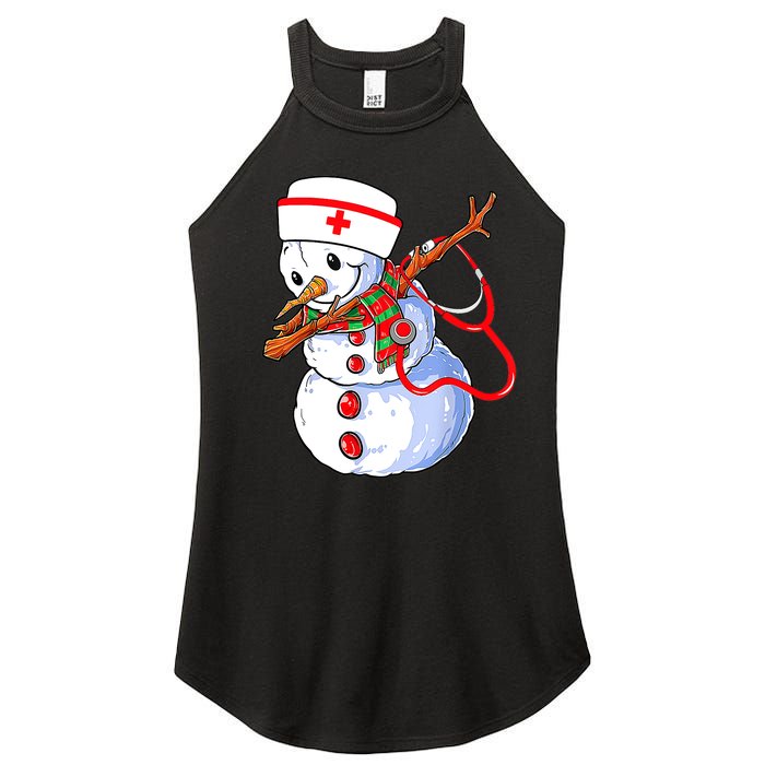 Nurse Snowman Christmas Themed Gift Future Nurses Women’s Perfect Tri Rocker Tank