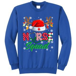 Nurse Squad Christmas Xmas Reindeer Santa Rn Cna Icu Scurb Cute Gift Sweatshirt