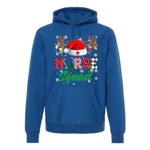 Nurse Squad Christmas Xmas Reindeer Santa Rn Cna Icu Scurb Cute Gift Premium Hoodie