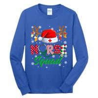 Nurse Squad Christmas Xmas Reindeer Santa Rn Cna Icu Scurb Cute Gift Tall Long Sleeve T-Shirt