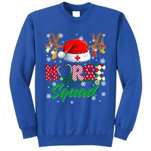 Nurse Squad Christmas Xmas Reindeer Santa Rn Cna Icu Scurb Cute Gift Tall Sweatshirt