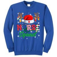 Nurse Squad Christmas Xmas Reindeer Santa Rn Cna Icu Scurb Cute Gift Tall Sweatshirt