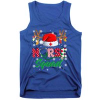 Nurse Squad Christmas Xmas Reindeer Santa Rn Cna Icu Scurb Cute Gift Tank Top