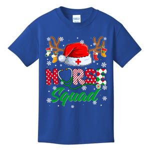 Nurse Squad Christmas Xmas Reindeer Santa Rn Cna Icu Scurb Cute Gift Kids T-Shirt