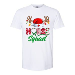 Nurse Squad Christmas Xmas Reindeer Santa Rn Cna Icu Scurb Cute Gift Softstyle CVC T-Shirt