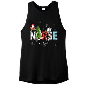 Nurse Stethoscope Christmas Tree Ornats Decor Gift Cute Gift Ladies PosiCharge Tri-Blend Wicking Tank