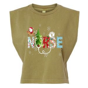 Nurse Stethoscope Christmas Tree Ornats Decor Gift Cute Gift Garment-Dyed Women's Muscle Tee