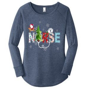 Nurse Stethoscope Christmas Tree Ornats Decor Gift Cute Gift Women's Perfect Tri Tunic Long Sleeve Shirt