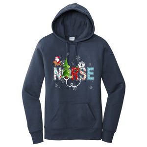 Nurse Stethoscope Christmas Tree Ornats Decor Gift Cute Gift Women's Pullover Hoodie