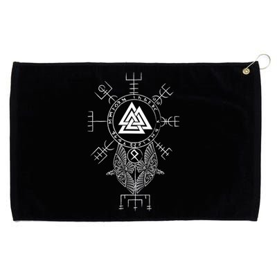 Norse Symbol Celtic Compass Vegvisir Viking Valknut Grommeted Golf Towel