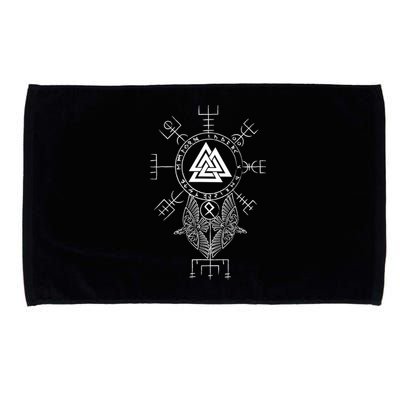 Norse Symbol Celtic Compass Vegvisir Viking Valknut Microfiber Hand Towel