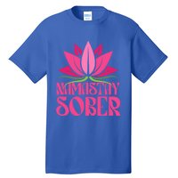 Namastay Sober Celebrate Sobriety Yoga Namaste Lotus Meme Cool Gift Tall T-Shirt