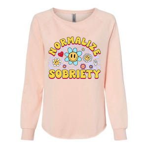 Normalize Sobriety Clean Sober Recovery Gift 12 Steps Addict Womens California Wash Sweatshirt