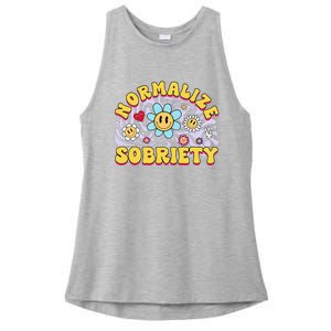 Normalize Sobriety Clean Sober Recovery Gift 12 Steps Addict Ladies PosiCharge Tri-Blend Wicking Tank