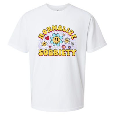 Normalize Sobriety Clean Sober Recovery Gift 12 Steps Addict Sueded Cloud Jersey T-Shirt