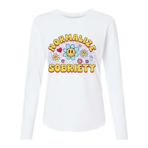 Normalize Sobriety Clean Sober Recovery Gift 12 Steps Addict Womens Cotton Relaxed Long Sleeve T-Shirt