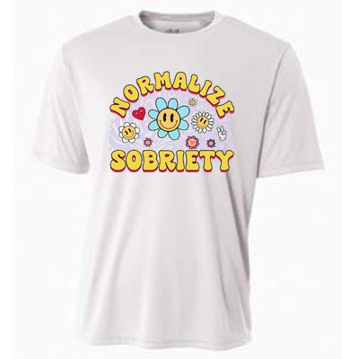 Normalize Sobriety Clean Sober Recovery Gift 12 Steps Addict Cooling Performance Crew T-Shirt