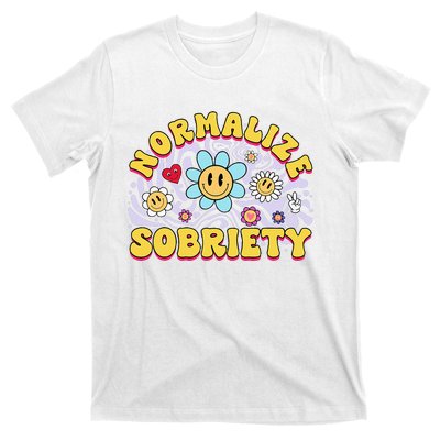 Normalize Sobriety Clean Sober Recovery Gift 12 Steps Addict T-Shirt