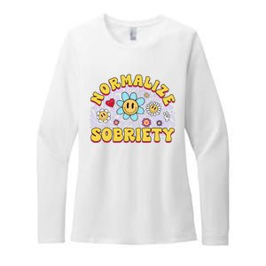 Normalize Sobriety Clean Sober Recovery Gift 12 Steps Addict Womens CVC Long Sleeve Shirt