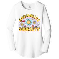 Normalize Sobriety Clean Sober Recovery Gift 12 Steps Addict Women's Perfect Tri Tunic Long Sleeve Shirt