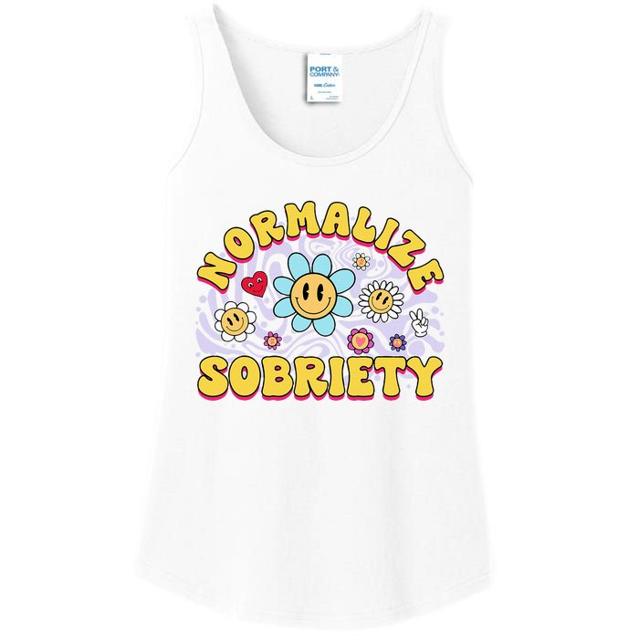 Normalize Sobriety Clean Sober Recovery Gift 12 Steps Addict Ladies Essential Tank