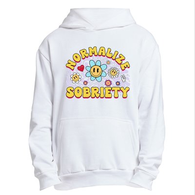 Normalize Sobriety Clean Sober Recovery Gift 12 Steps Addict Urban Pullover Hoodie