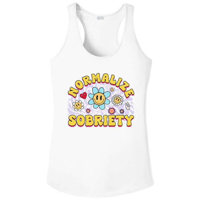 Normalize Sobriety Clean Sober Recovery Gift 12 Steps Addict Ladies PosiCharge Competitor Racerback Tank