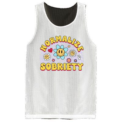 Normalize Sobriety Clean Sober Recovery Gift 12 Steps Addict Mesh Reversible Basketball Jersey Tank