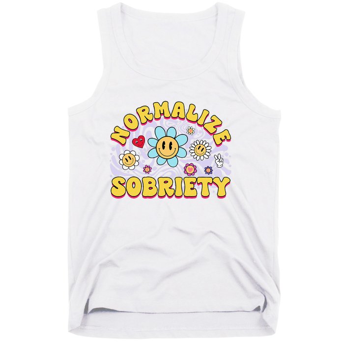 Normalize Sobriety Clean Sober Recovery Gift 12 Steps Addict Tank Top