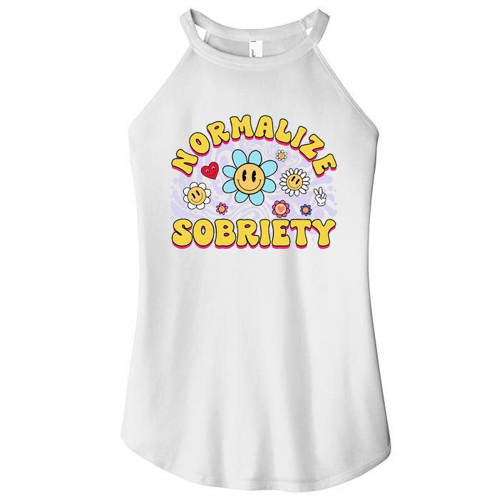 Normalize Sobriety Clean Sober Recovery Gift 12 Steps Addict Women's Perfect Tri Rocker Tank