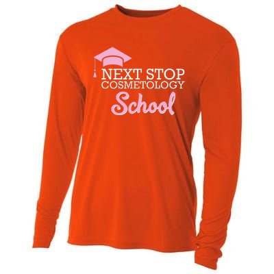 Next Stop Cosmetology School Future Cosmetologist Cooling Performance Long Sleeve Crew