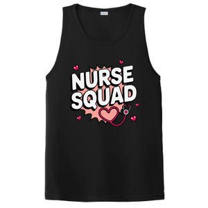 Nurse Squad Cute Stethoscope Heart Medical Team Matching PosiCharge Competitor Tank