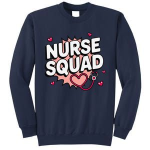 Nurse Squad Cute Stethoscope Heart Medical Team Matching Sweatshirt