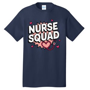 Nurse Squad Cute Stethoscope Heart Medical Team Matching Tall T-Shirt