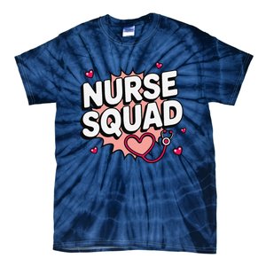 Nurse Squad Cute Stethoscope Heart Medical Team Matching Tie-Dye T-Shirt