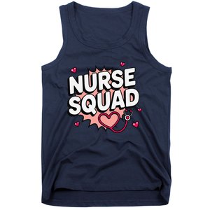 Nurse Squad Cute Stethoscope Heart Medical Team Matching Tank Top