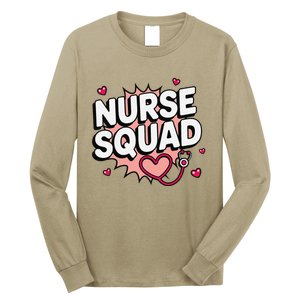 Nurse Squad Cute Stethoscope Heart Medical Team Matching Long Sleeve Shirt