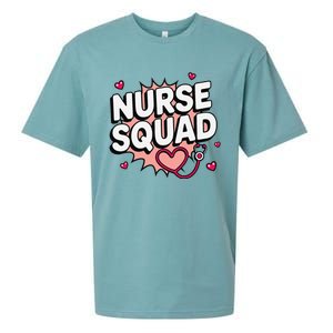 Nurse Squad Cute Stethoscope Heart Medical Team Matching Sueded Cloud Jersey T-Shirt