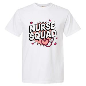 Nurse Squad Cute Stethoscope Heart Medical Team Matching Garment-Dyed Heavyweight T-Shirt