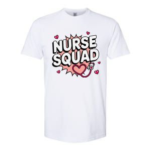 Nurse Squad Cute Stethoscope Heart Medical Team Matching Softstyle CVC T-Shirt