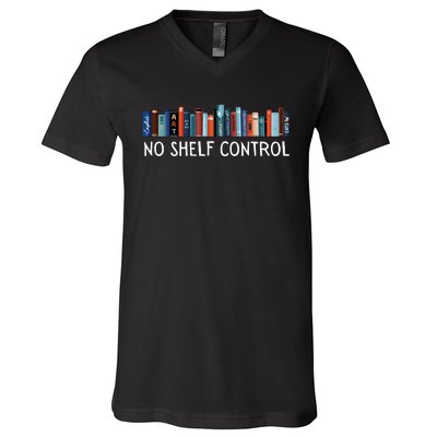 No Shelf Control Books V-Neck T-Shirt