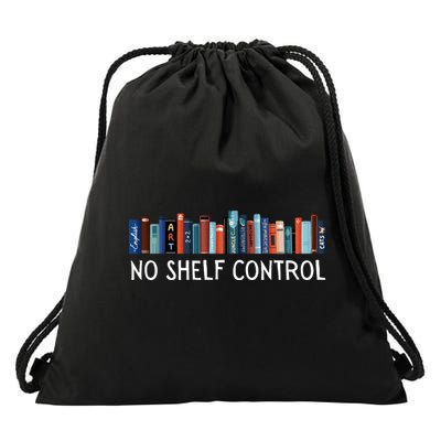 No Shelf Control Books Drawstring Bag