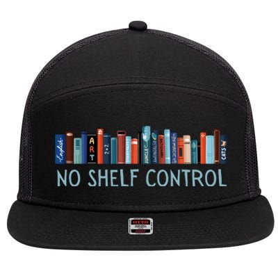 No Shelf Control Books 7 Panel Mesh Trucker Snapback Hat