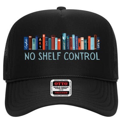 No Shelf Control Books High Crown Mesh Back Trucker Hat